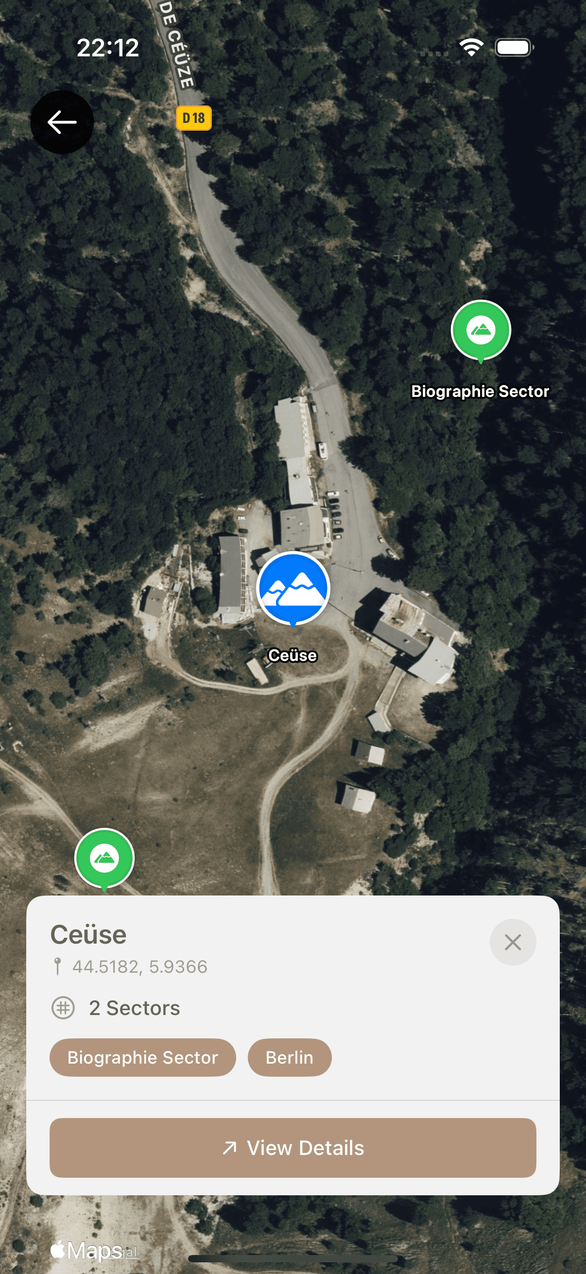 Interactive map example